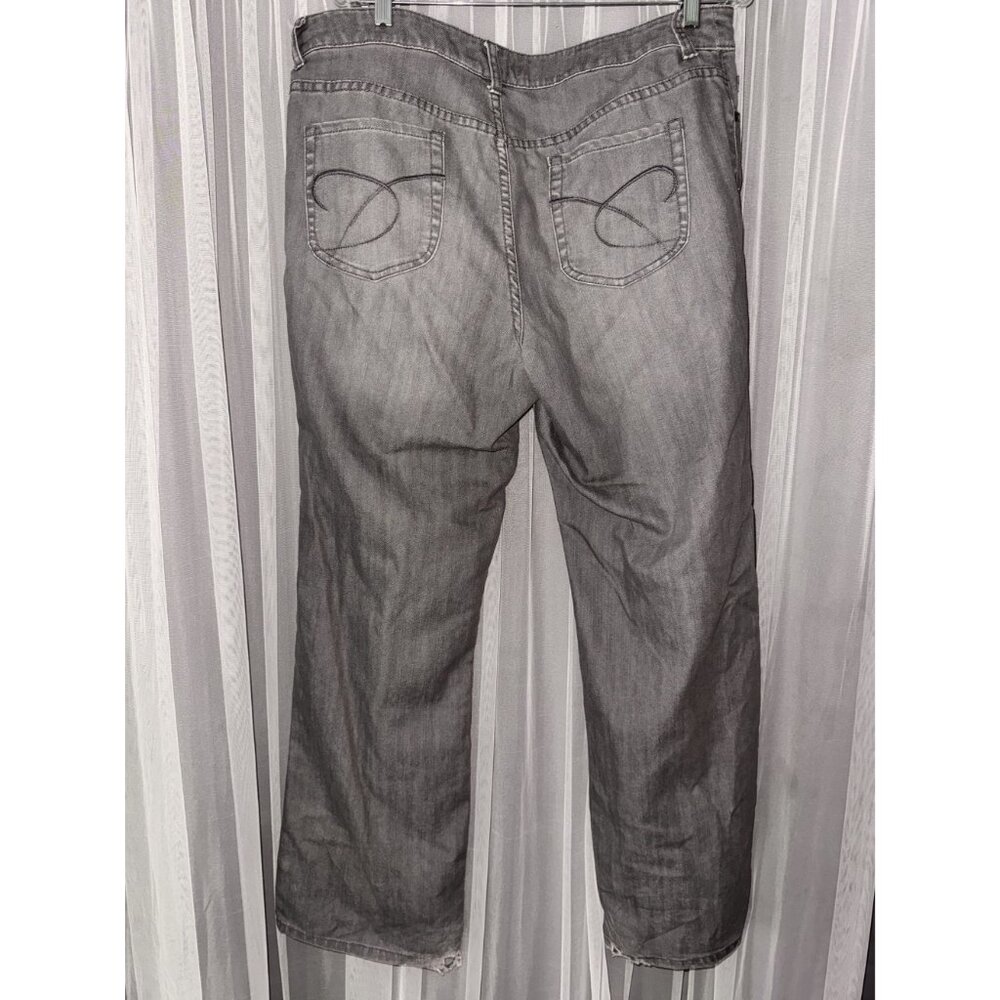 Chicos Platinum Denim Gray Jeans Size 2.5 Regular 72% Cotton 28% Elastrell-P dis - Picture 9 of 10